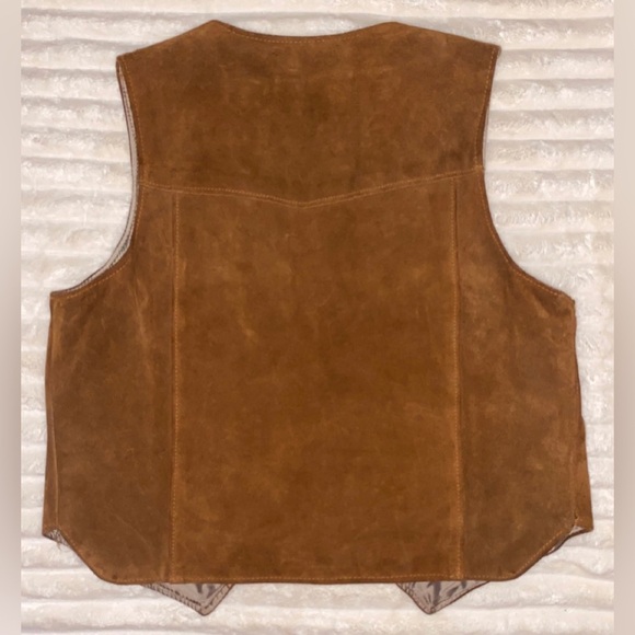 VTG Schott Leather Gilet Women’s Size Large 70s Suede Vest Rancher Brown… - Picture 9 of 11